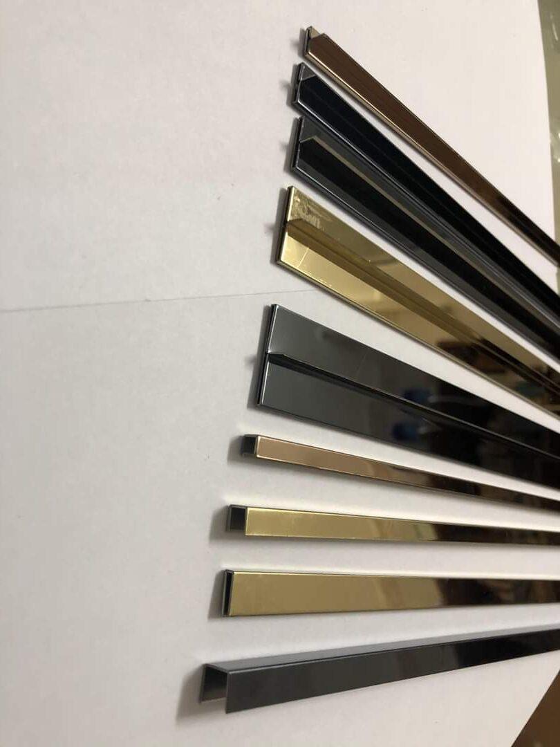 Pvd coated stainless steel profiles